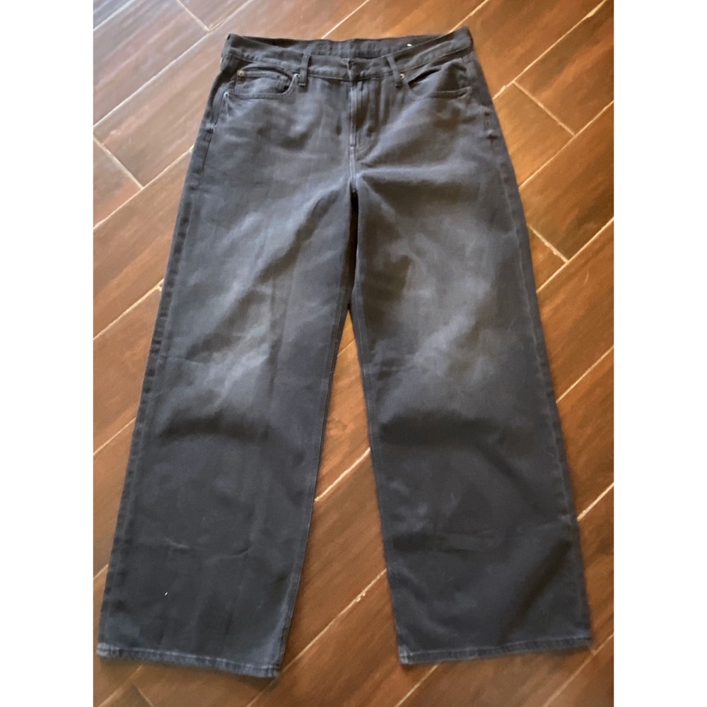 American Eagle Outfitters Women Size 12‎  Charcoal Wide Leg Crop Jeans